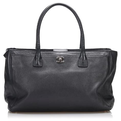 chanel black cerf tote|chanel cerf executive tote.